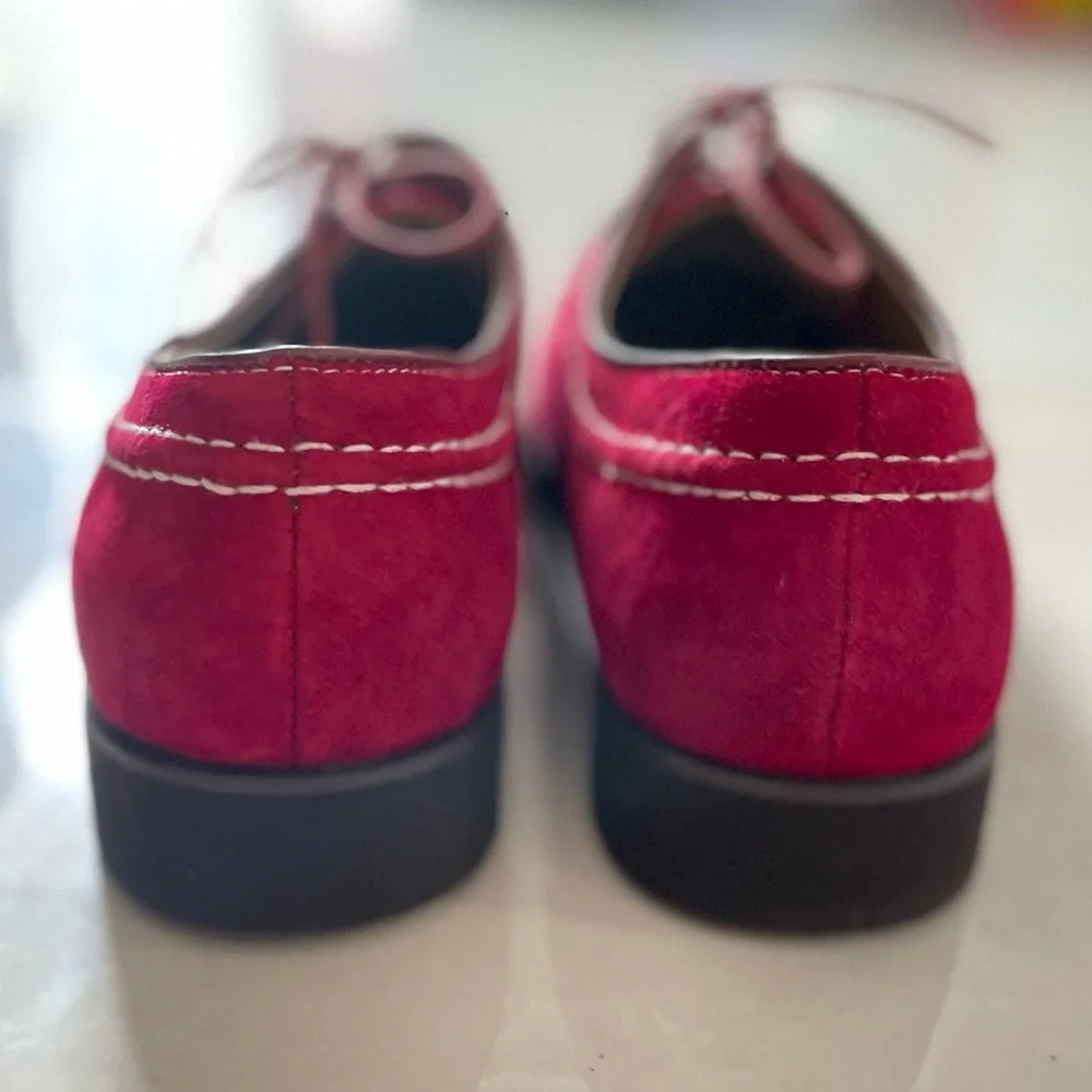 Hush Puppies Dark Red Suede Oxfords - Picture 7 of 8